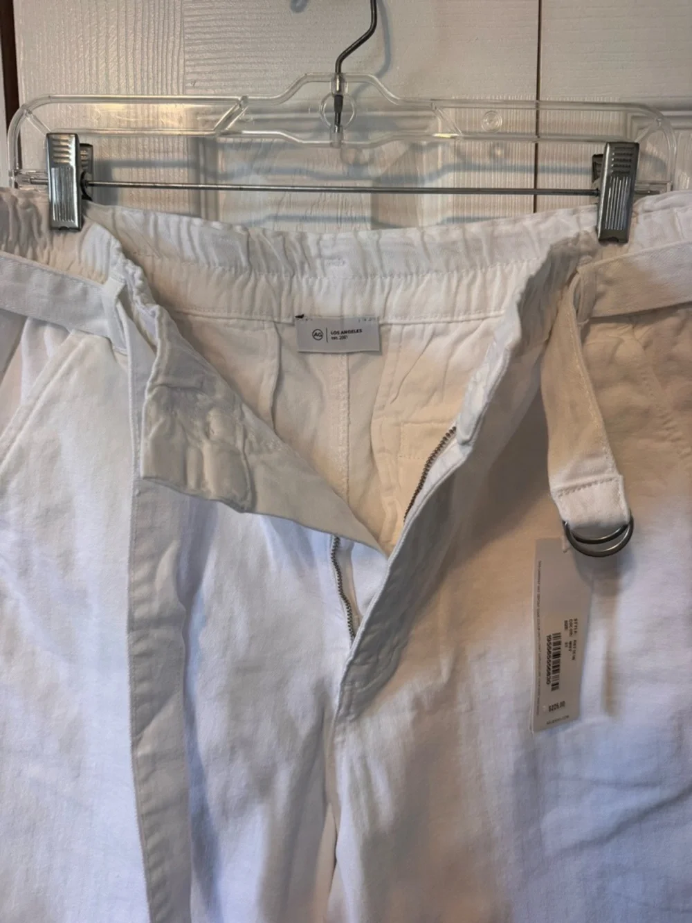 Women’s Renn Paperbag Summer White Trouser Pant AG Adriano Jeans Size 12/Size 31 - Picture 5 of 12